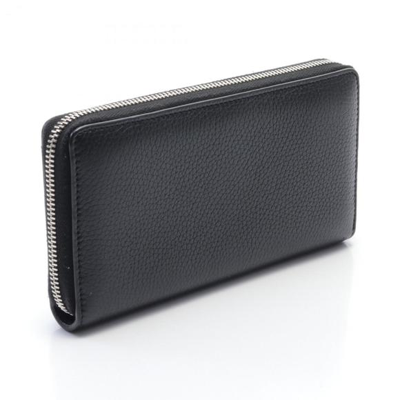 GUCCI GG Metal Round Long Wallet Leather Black - Picture 3 of 8